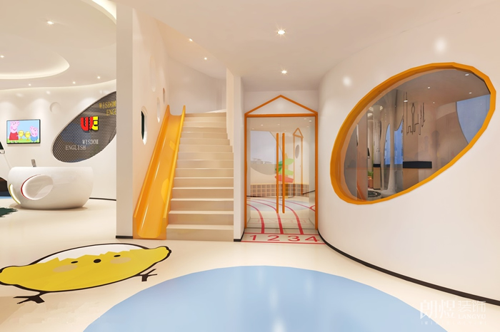 滑梯、樓梯-UE少兒英語培訓(xùn)機(jī)裝修設(shè)計(jì)效果圖