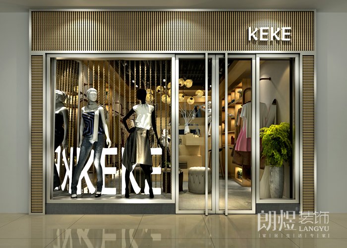 女裝店鋪裝修設計-門頭設計效果圖2