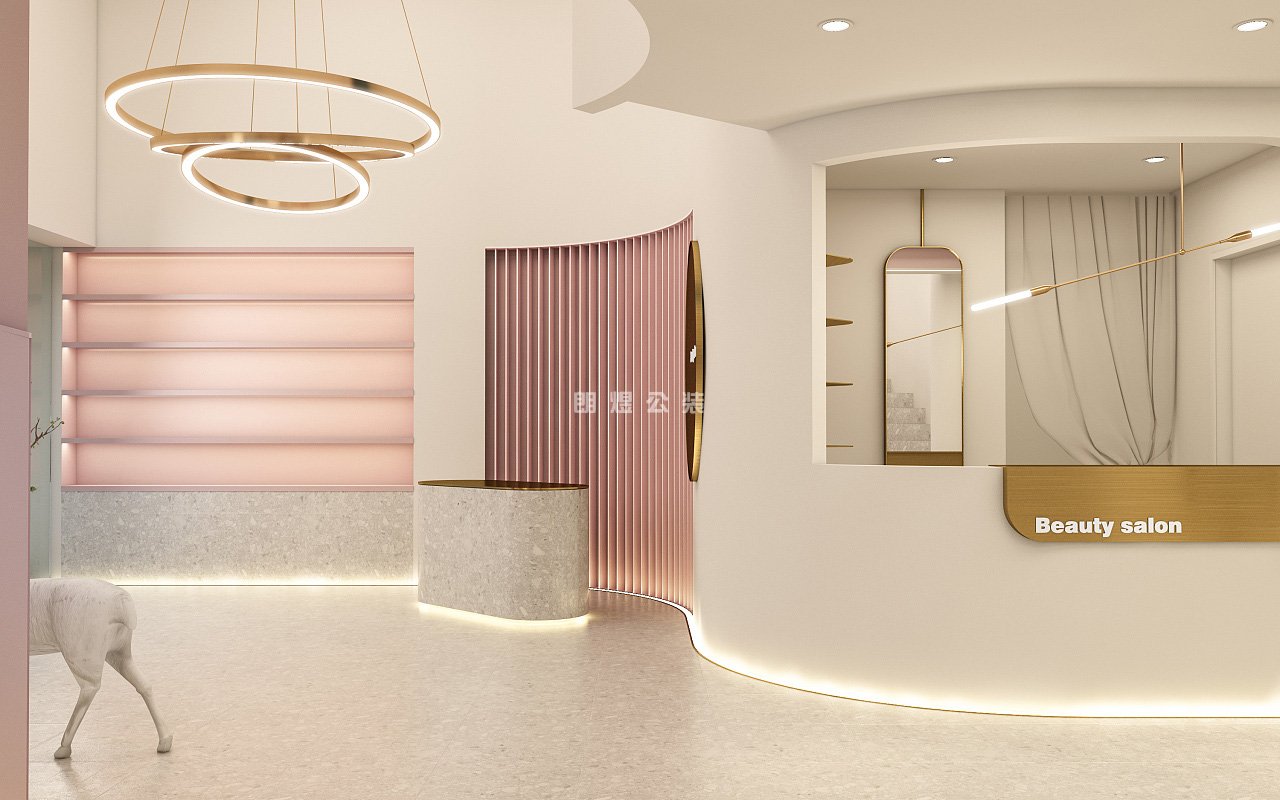 美容院服務臺設計效果圖