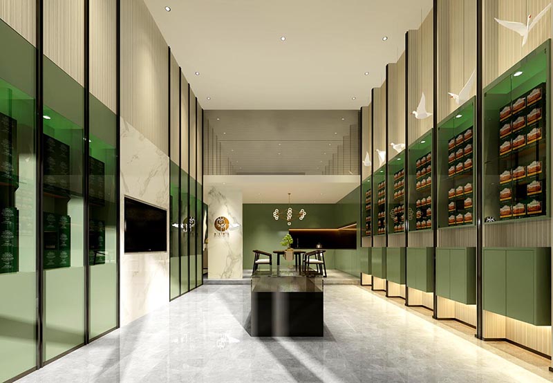 現代茶葉店面裝修效果圖