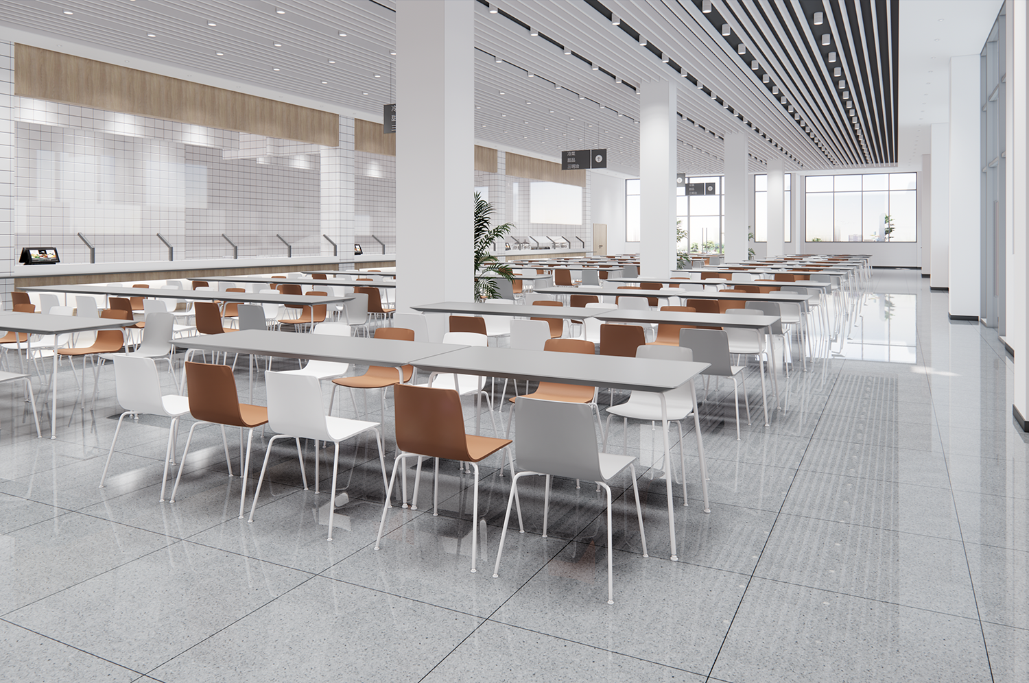 廠區職工食堂裝修改造設計效果圖