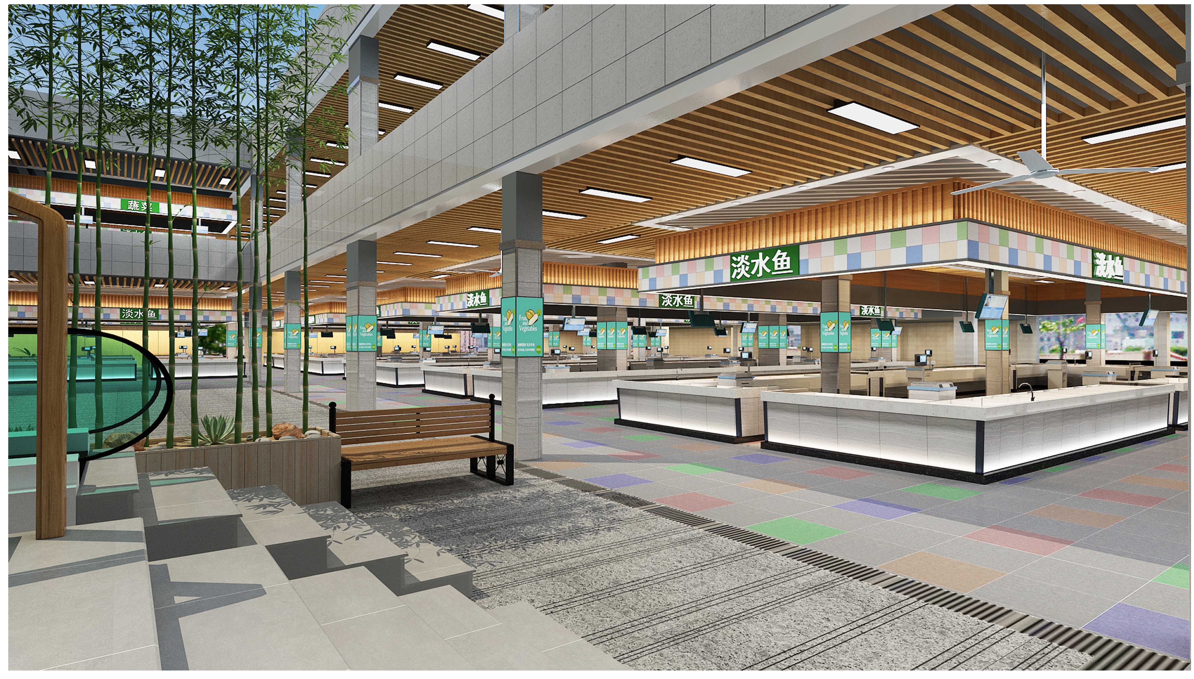 農貿市場裝修設計效果圖