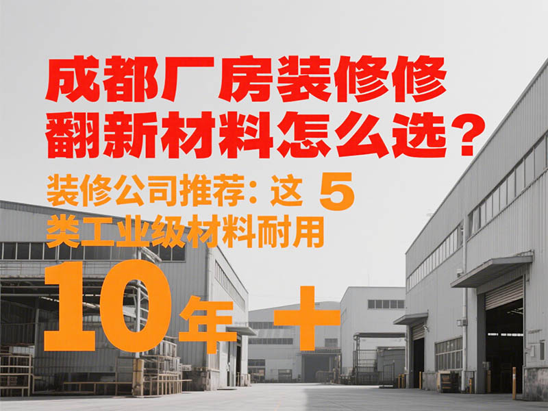 成都廠房裝修翻新材料怎么選？裝修公司推薦：這 5 類工業(yè)級材料耐用 10 年 +