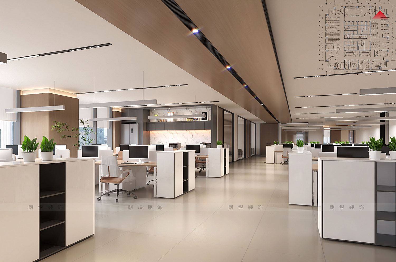 辦公室員工辦公區裝修效果圖/3