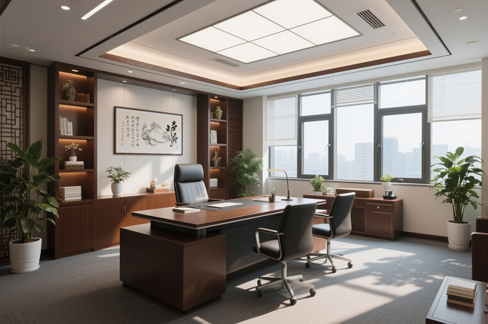 老板辦公室裝修布局效果圖
