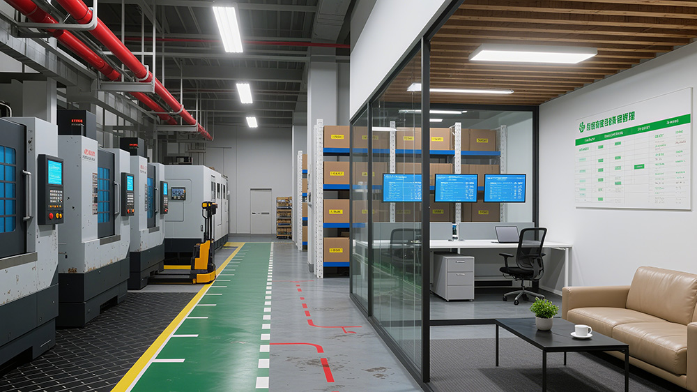 廠房生產區、倉儲、辦公區與休息區一體化布局