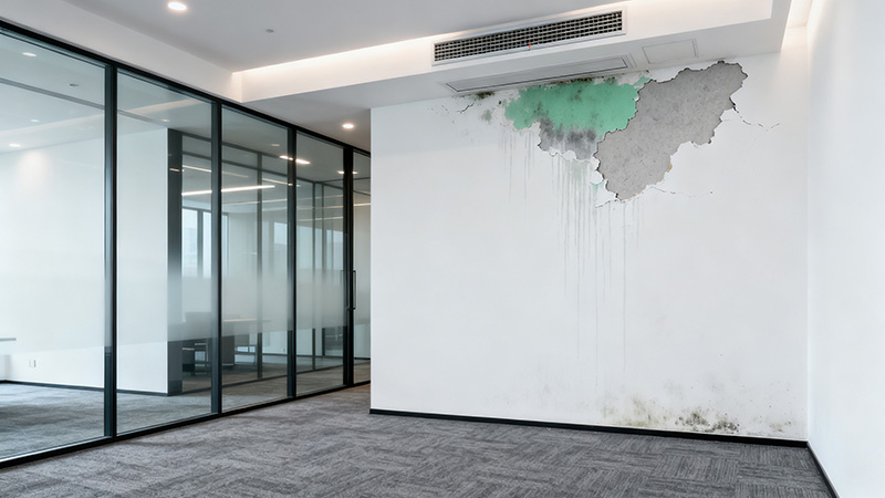 辦公室墻體發霉發潮掉墻皮